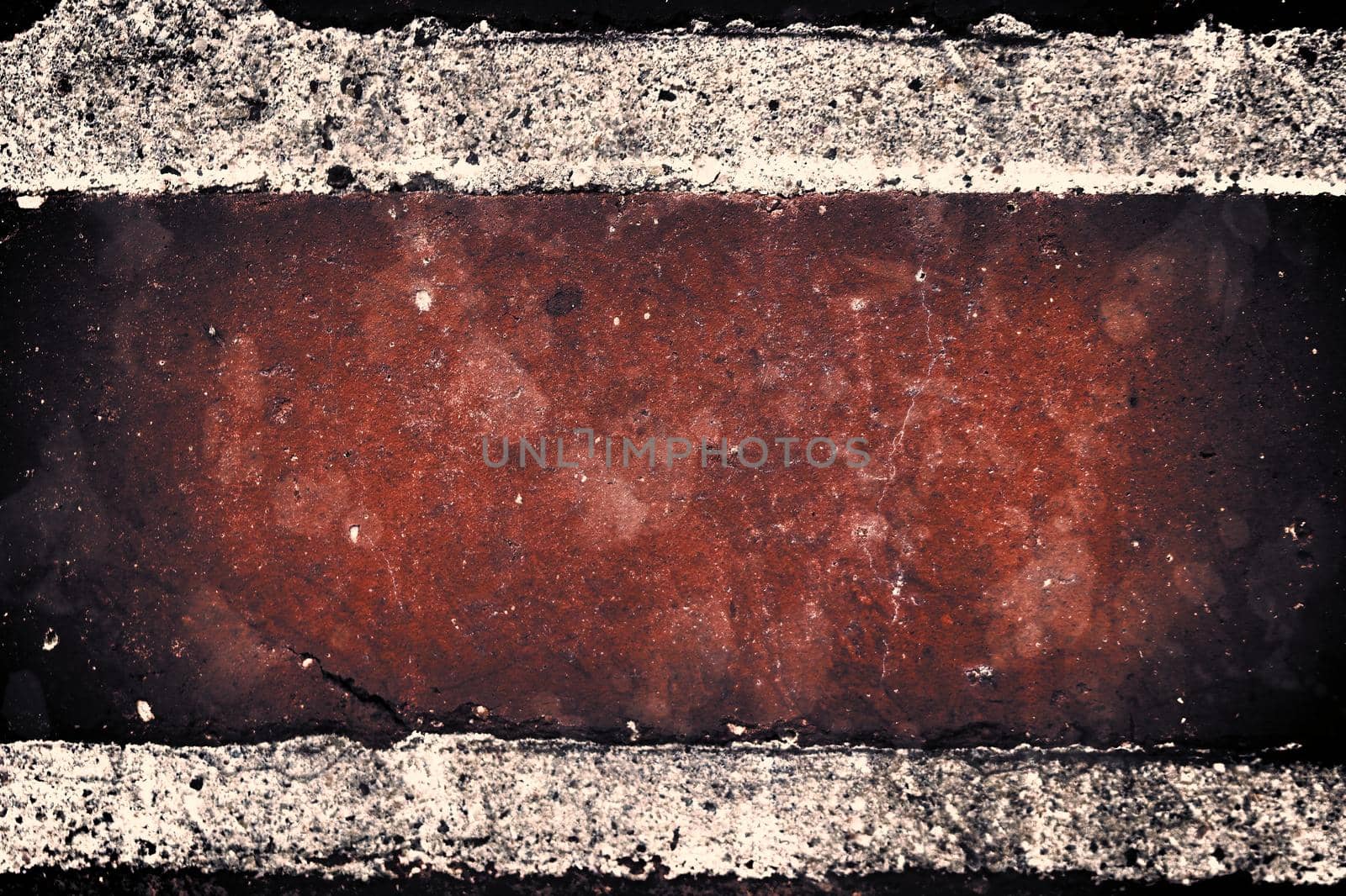 Aged and weathered old brick wall texture in a retro vintage design  by MP_foto71