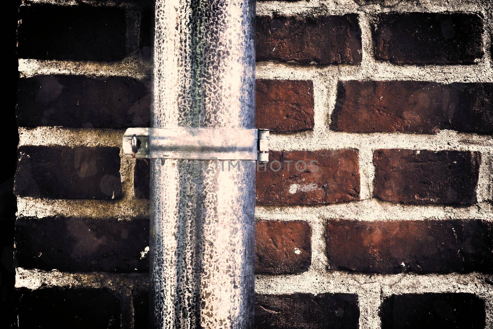 Aged and weathered old brick wall texture in a vintage retro design 