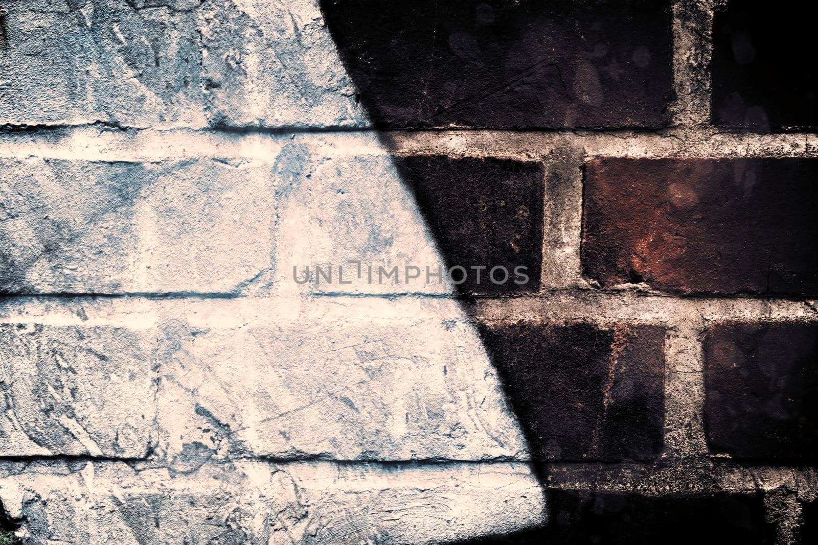 Aged and weathered old brick wall texture in a vintage retro design 