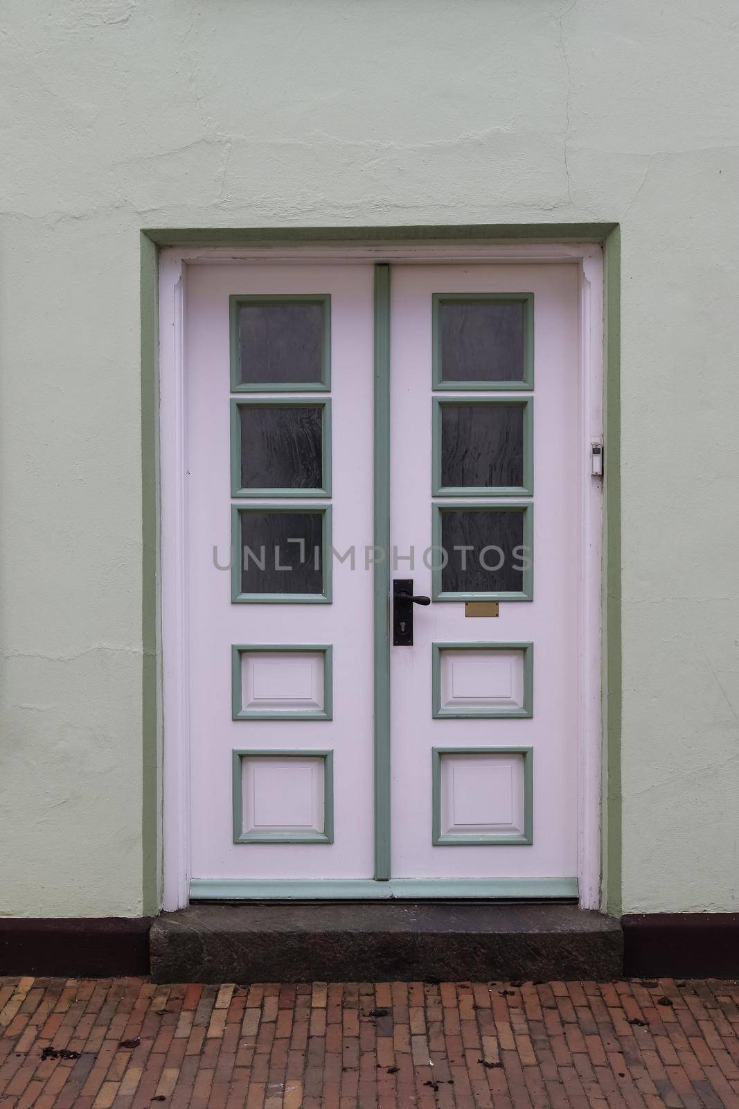 Front door of a small house in Germany