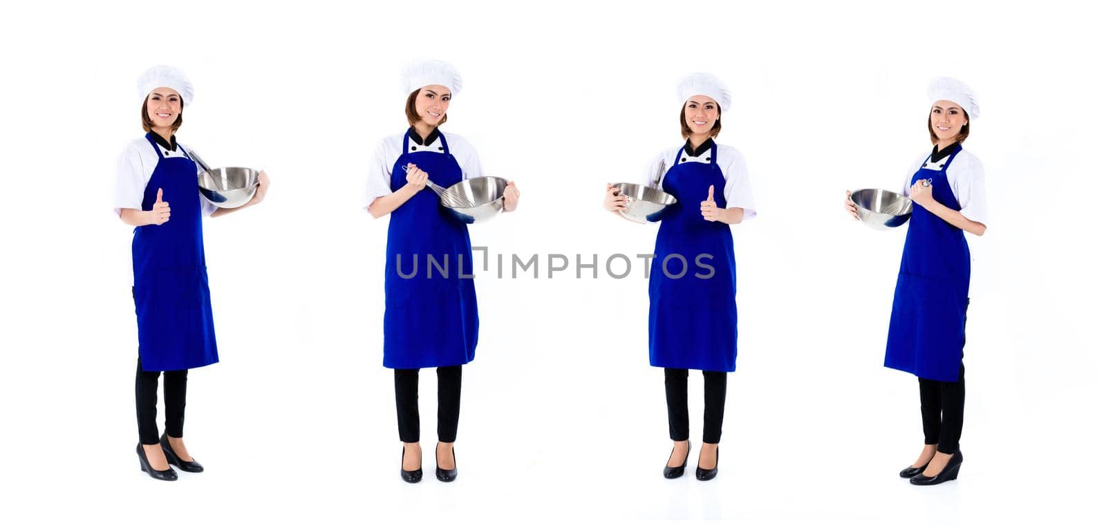 Asian chef woman isolated occupation series by Kzenon