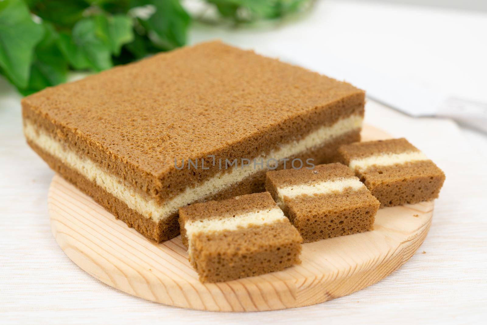 Southeast Asia three layers steamed coffee cake by Kenishirotie