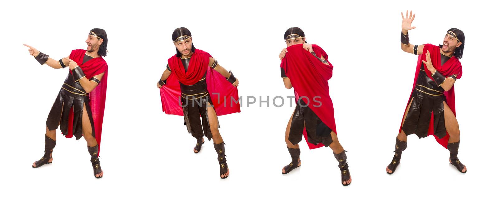 Gladiator isolated on white