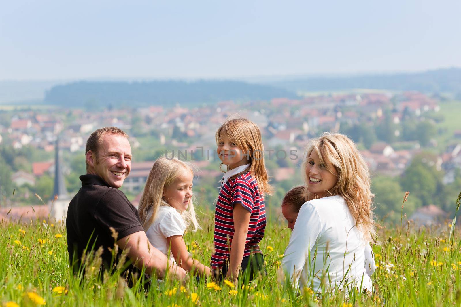 Happy family in summer by Kzenon