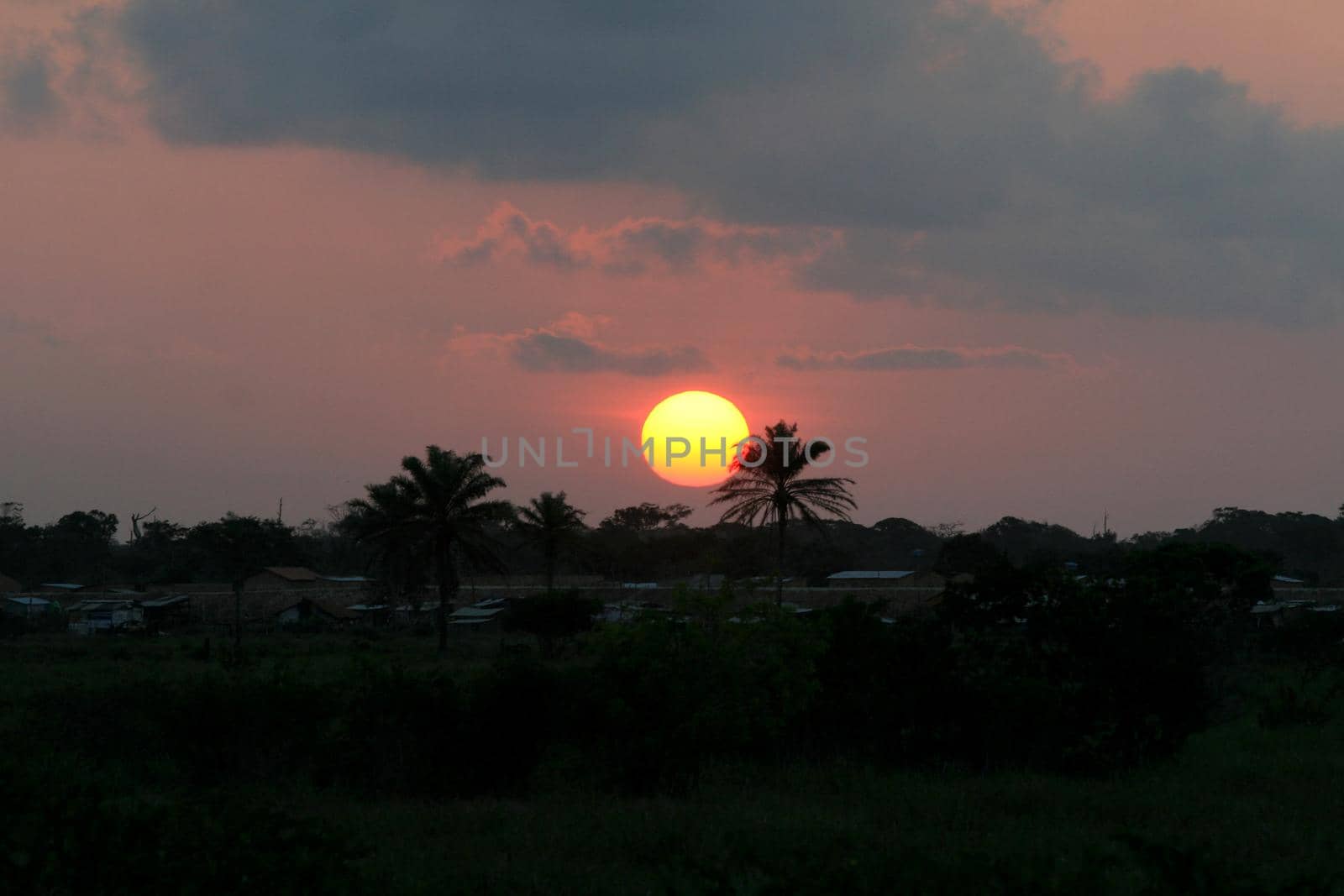 mucuri, bahia / brazil - december 12, 2008: sunset is seen in the city of Mucuri.