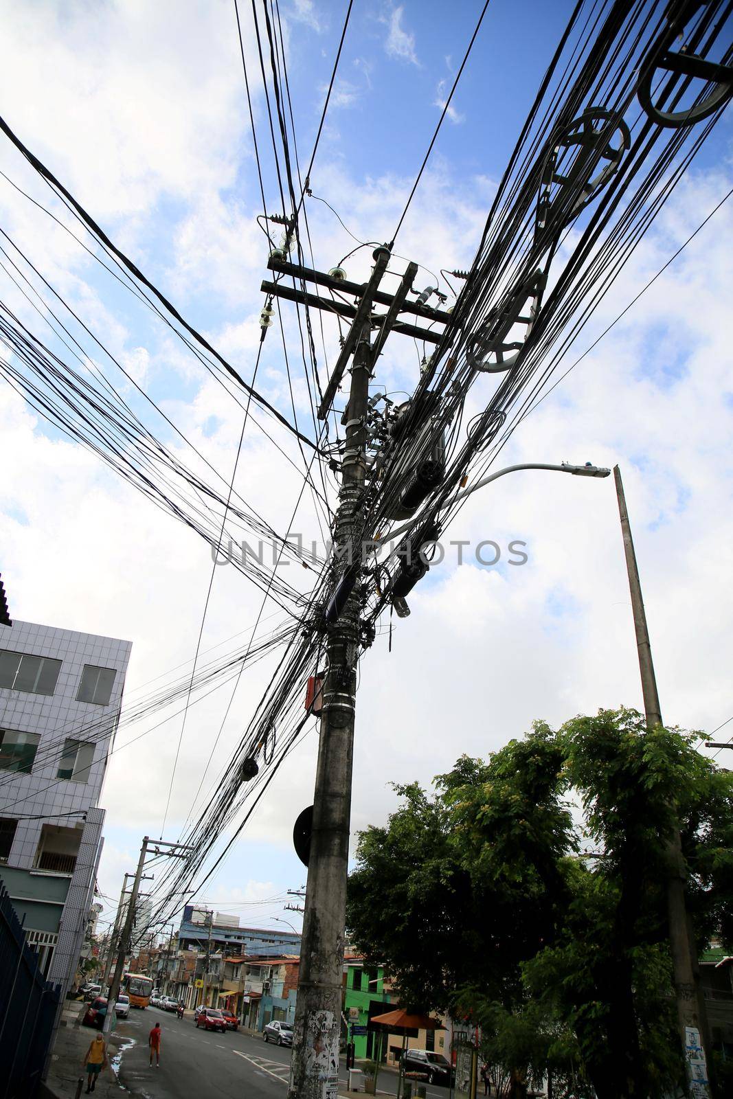 salvador, bahia, brazil - january 8, 2021: exposed faction is seen on a utility pole in the Cabula neighborhood in the city of Salvador.