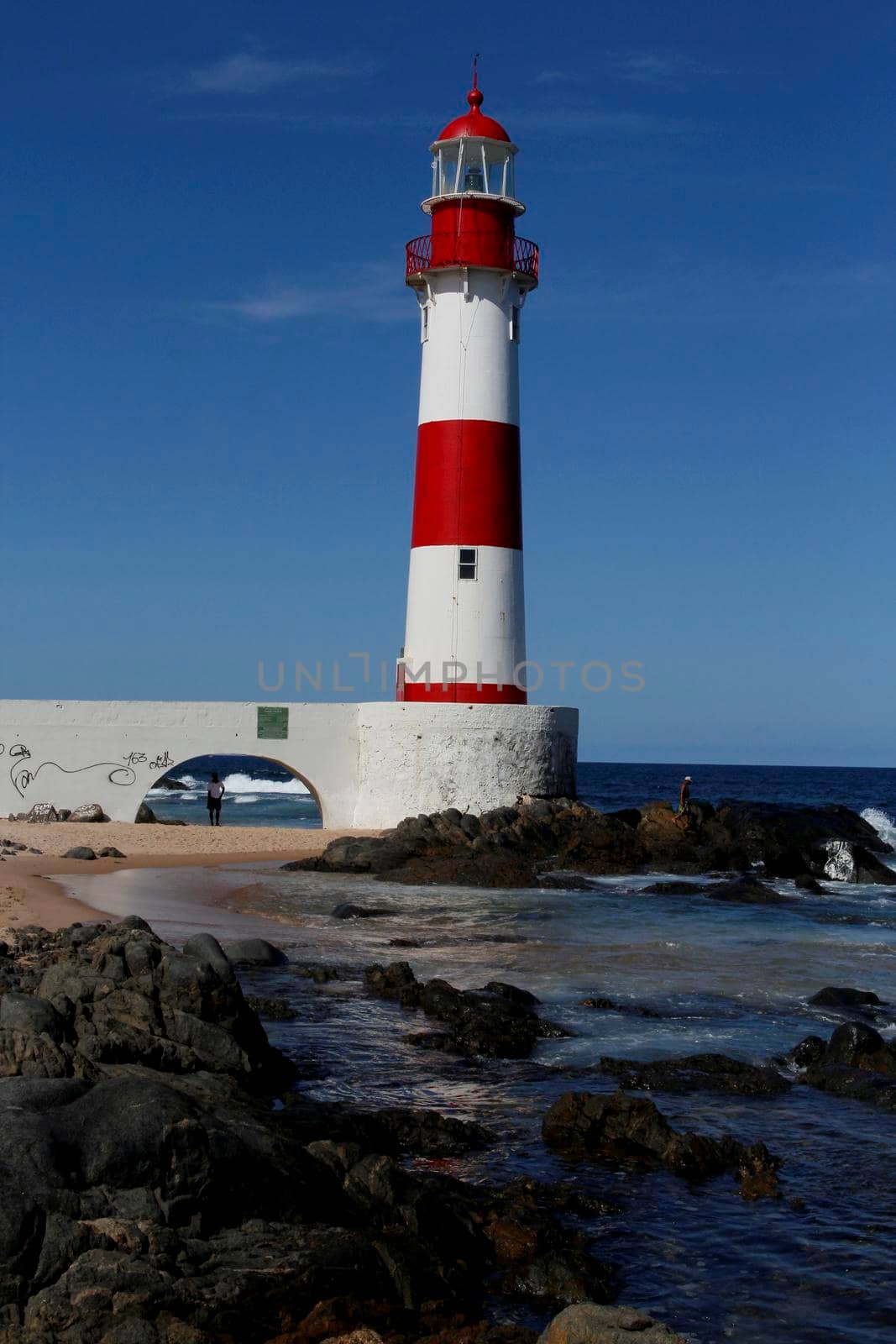 salvador, bahia / brazil - May 8, 2013: View of Itapua Lighthouse in the city of Salvador.


