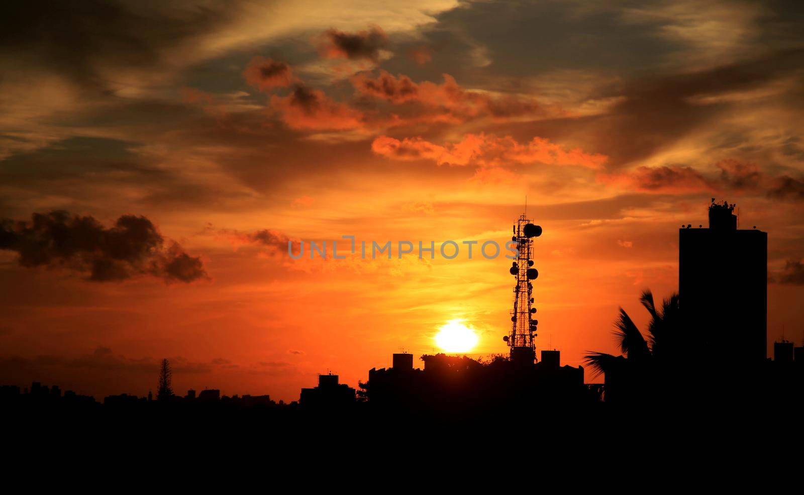 salvador, bahia / brazil - January 28, 2013: Cell phone tower is seen in the city of Salvador.
