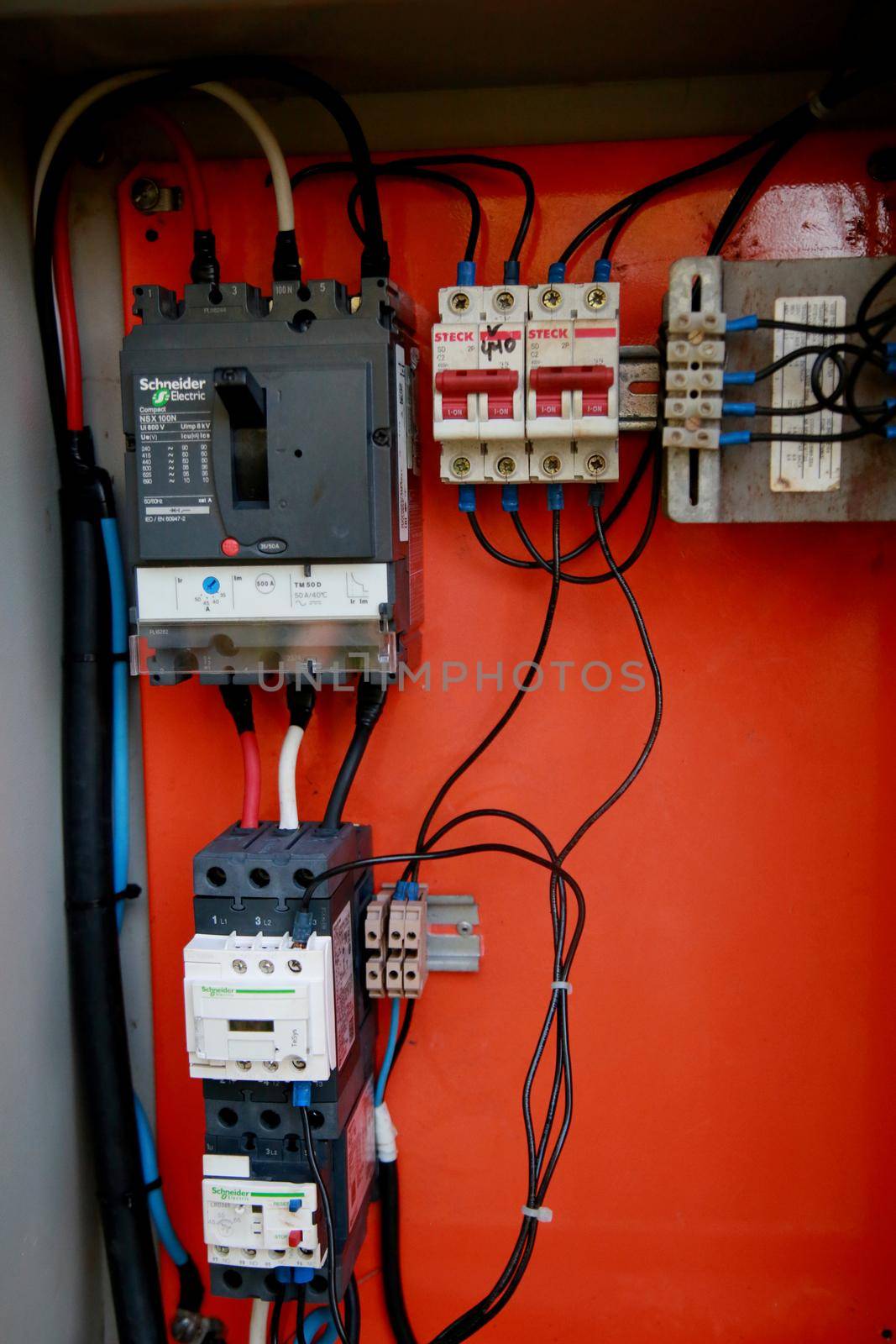mata de sao joao, bahia / brazil - november 8, 2020: control panel for fuses and electrical breakers at an oil exploration station in the city of Mata de Sao Joao.