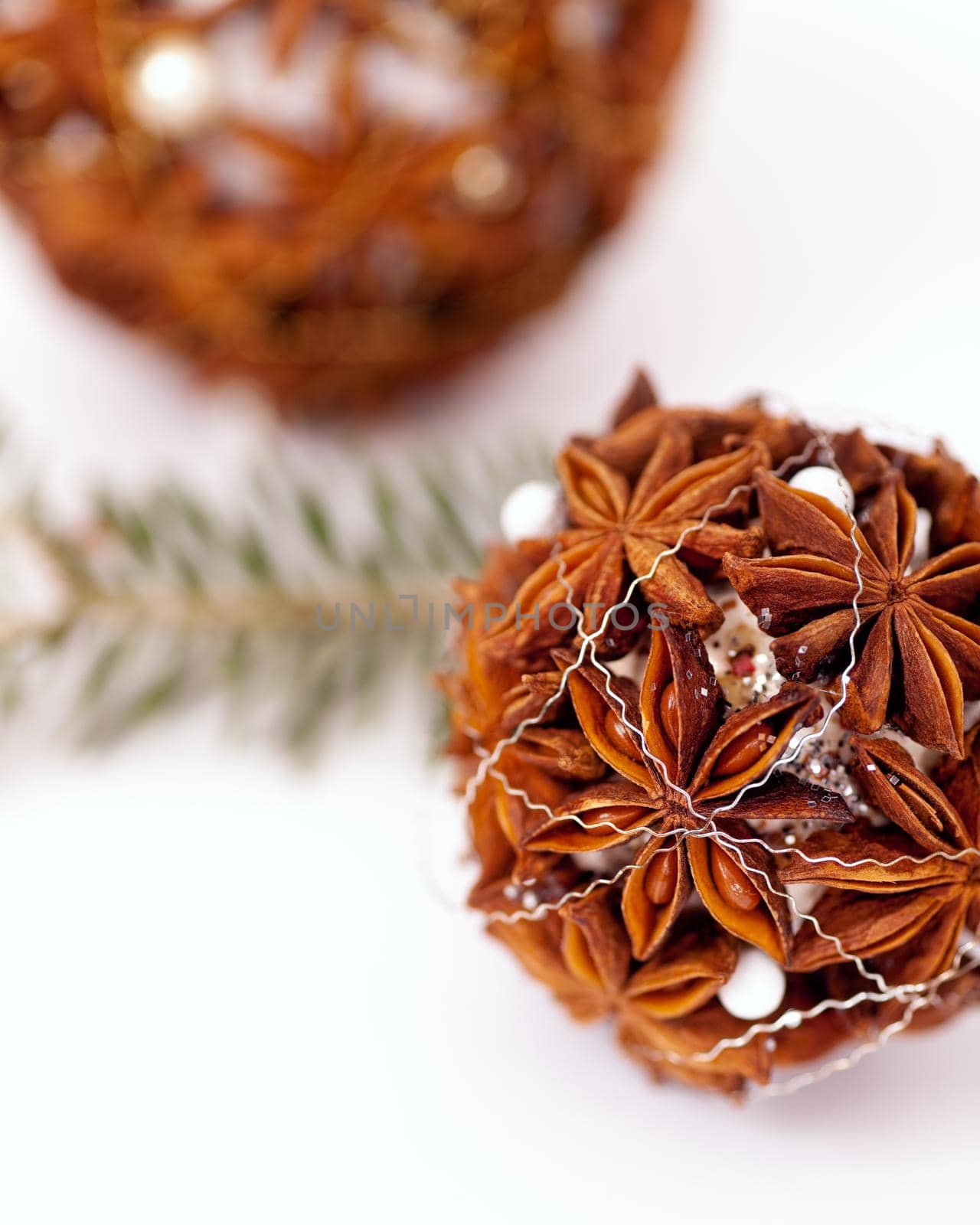 Beautiful decoration for the Christmas tree, it is self made of Chinese anise