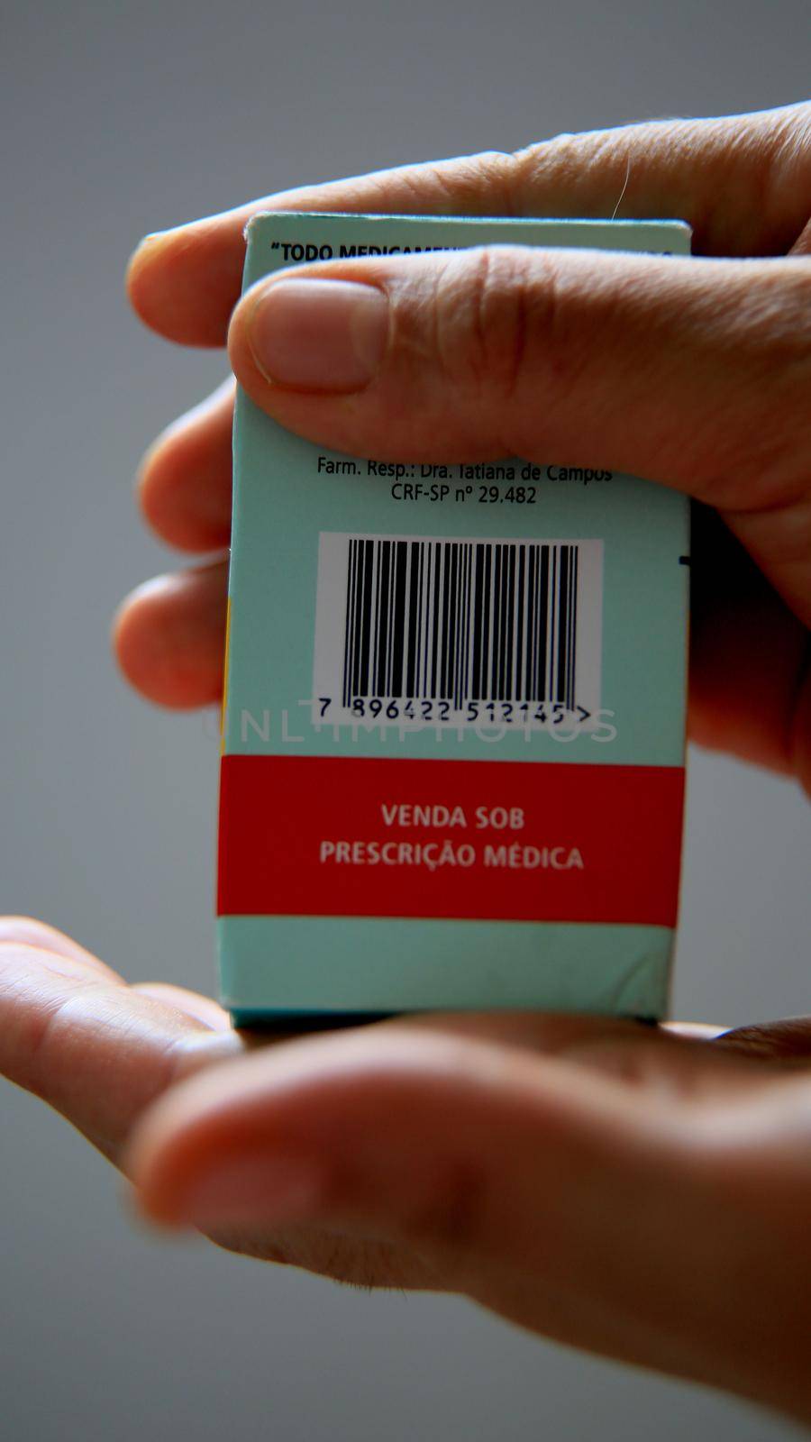 salvador, bahia / brazil - june 10, 2020: barcode is seen in a genrioco medicine box in the city of Salvador.

