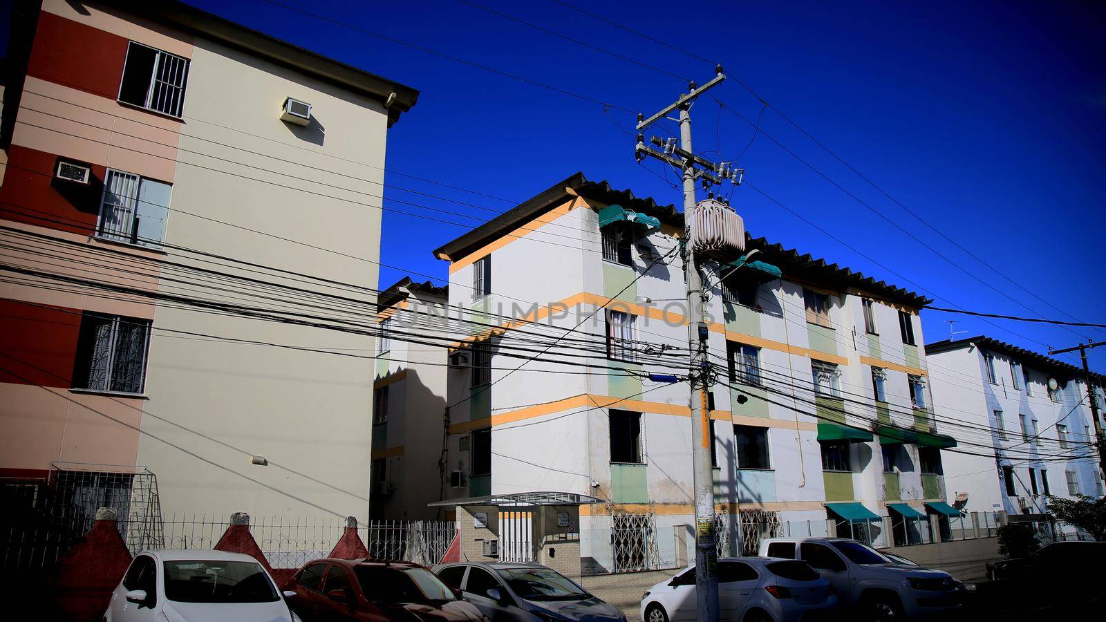 salvador, bahia / brazil - july 4, 2020: set of popular residential buildings in the neighborhood of Cabula in the city of Salvador.

