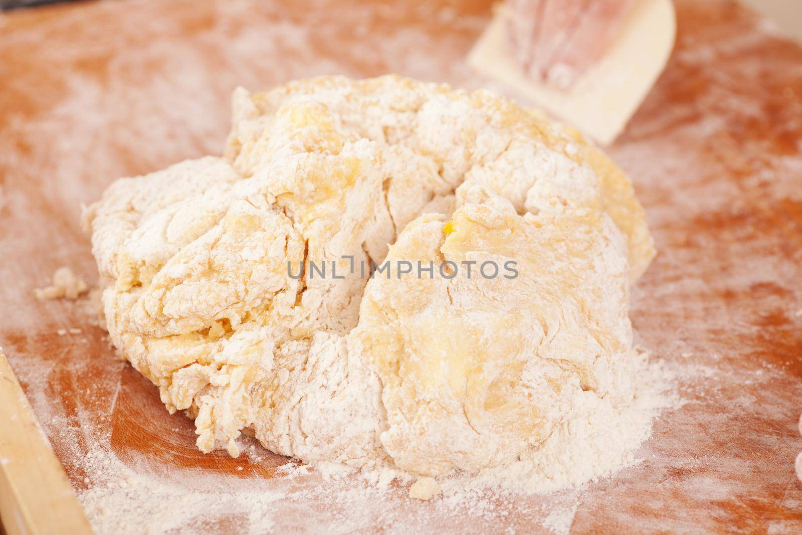 Baking biscuits, the fresh dough is ready