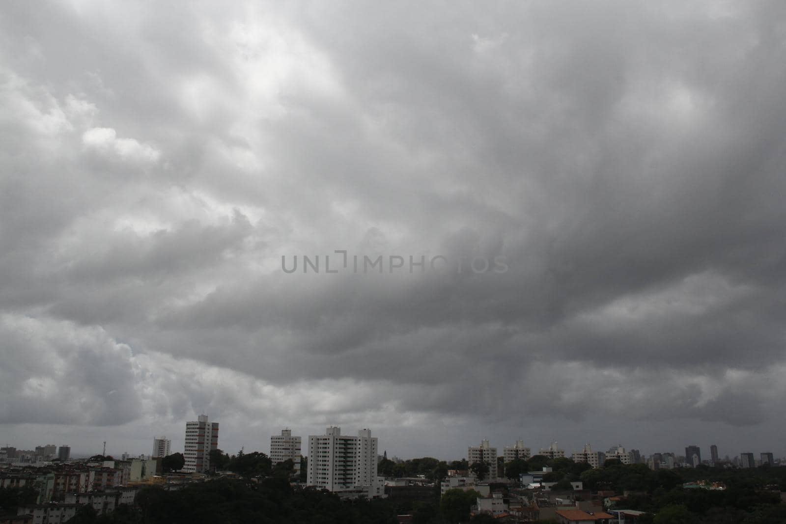 salvador, bahia / brazil -  november 13, 2013: Sky with rain clouds is seen in the city of Salvador