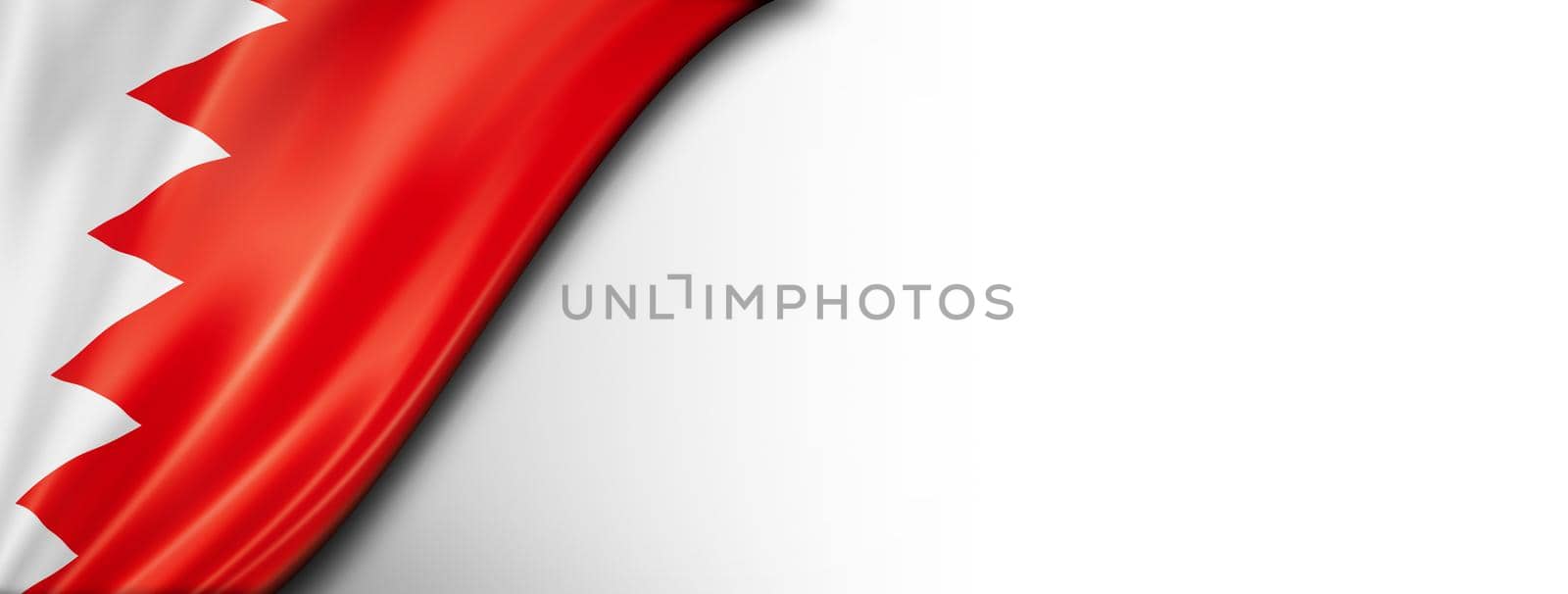 Bahrain flag isolated on white banner by daboost