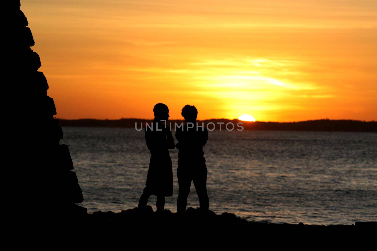 sunset in the bay of all saints by joasouza