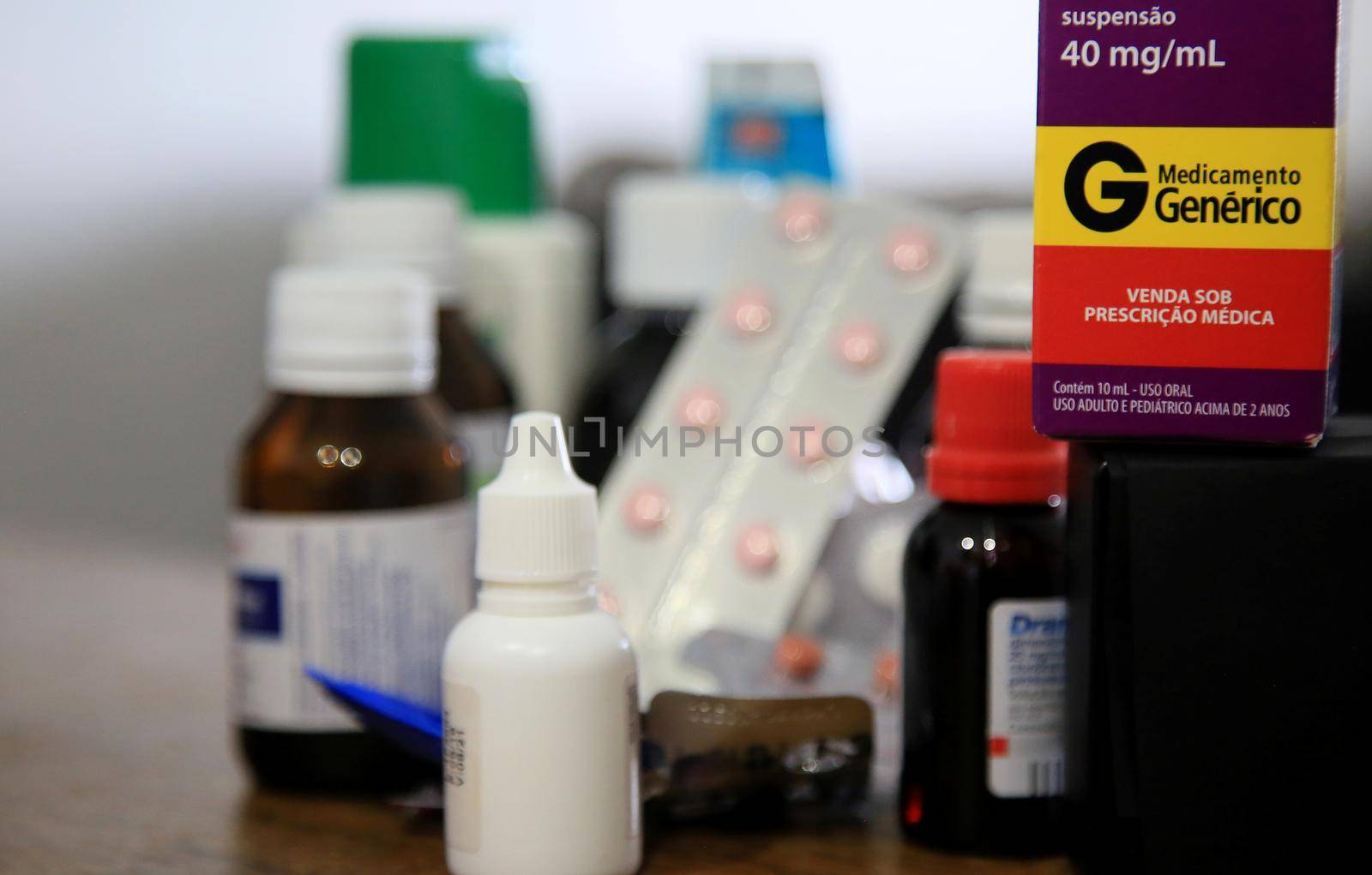 salvador, bahia / brazil - may 15, 2020: generic medicine packaging for sale in pharmacies in Brazil.