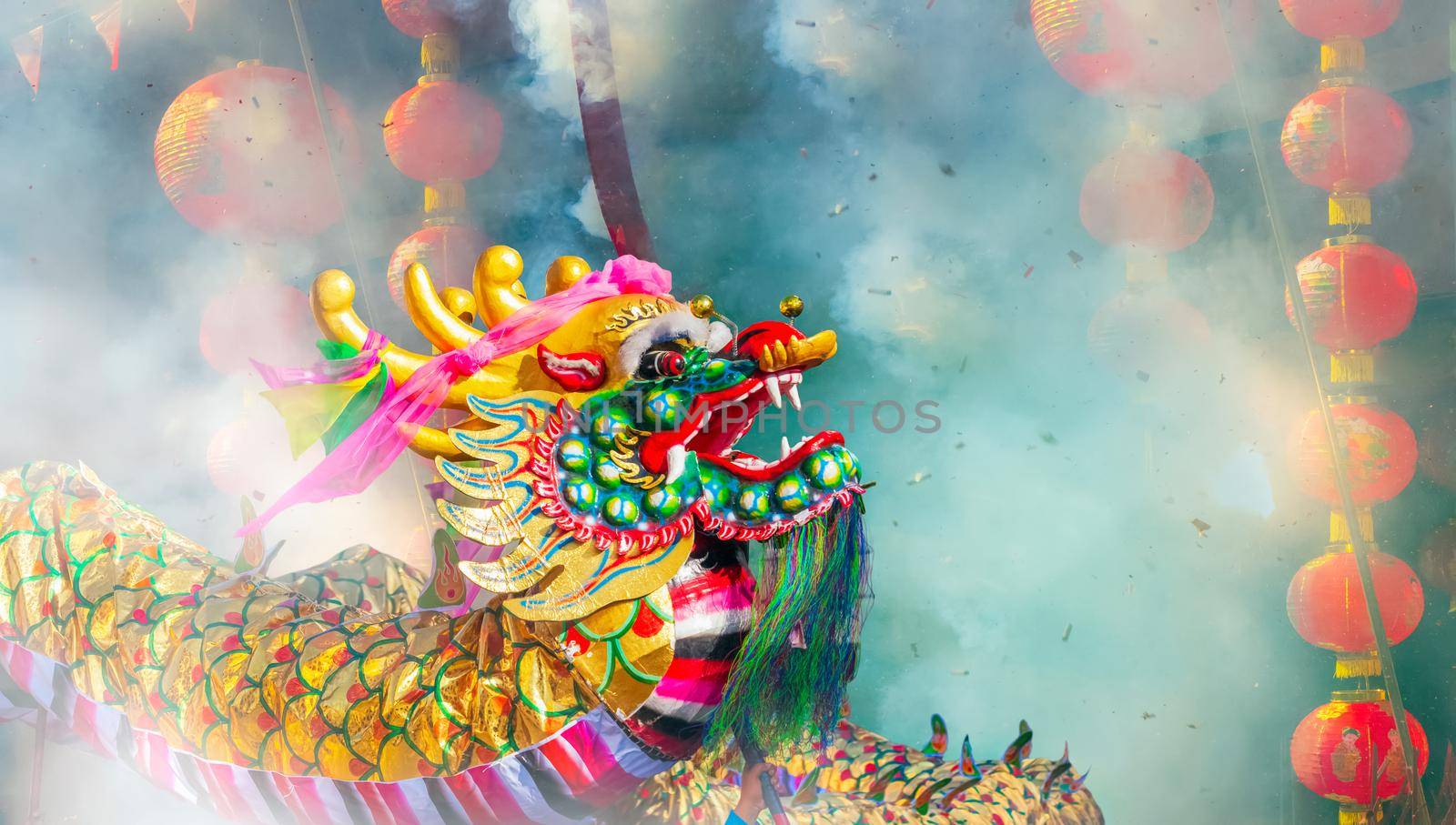 Chinese New Year Celebrations Around the World , Dragon with firecrackers by toa55