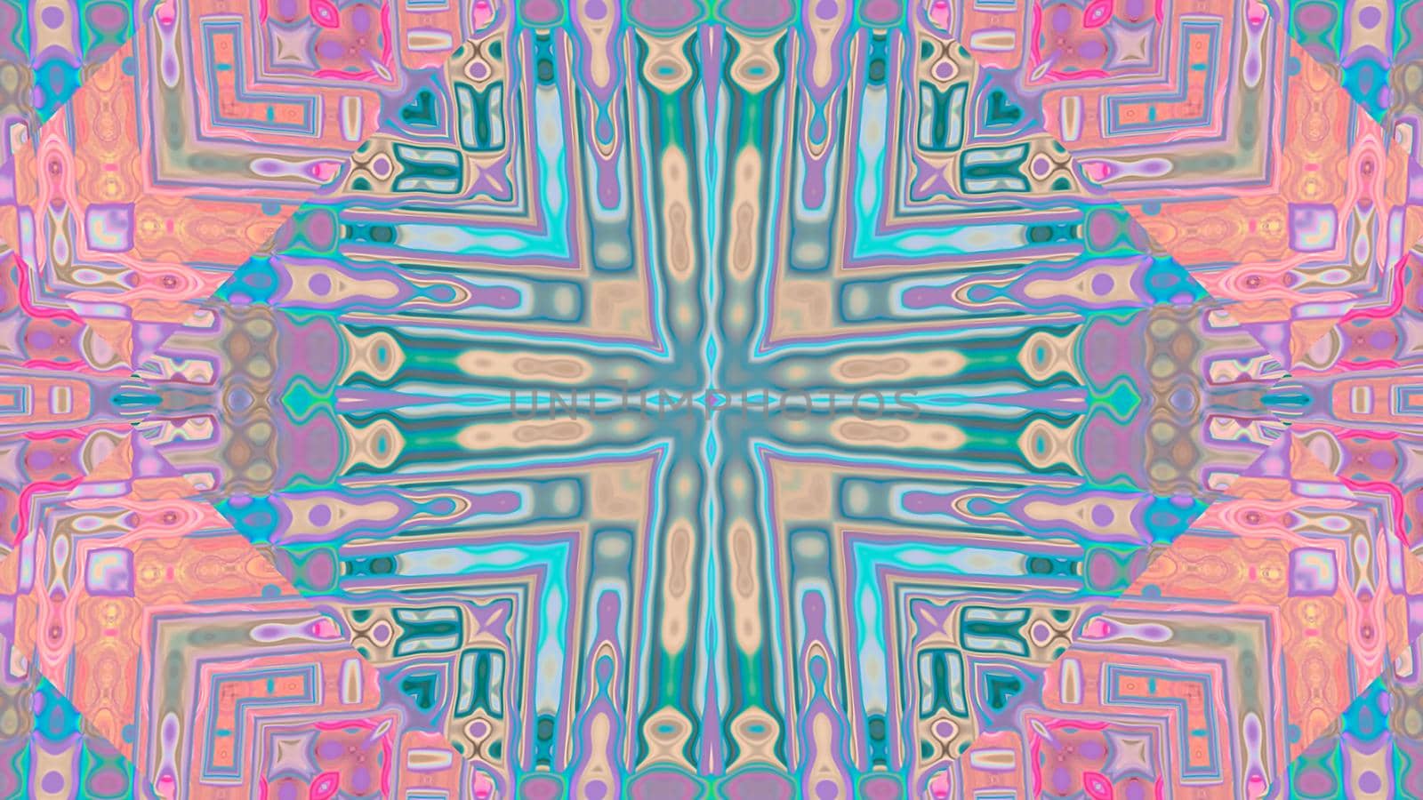 Abstract symmetrical multicolored patterned background.