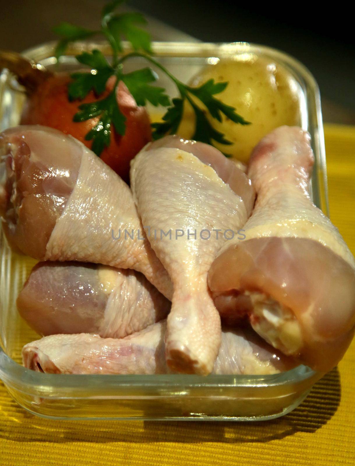 salvador, bahia / brazil - may 23, 2020: raw chicken legs are seen in the city of Salvador.