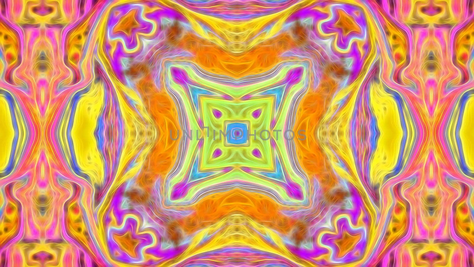 Abstract symmetrical multicolored patterned background.