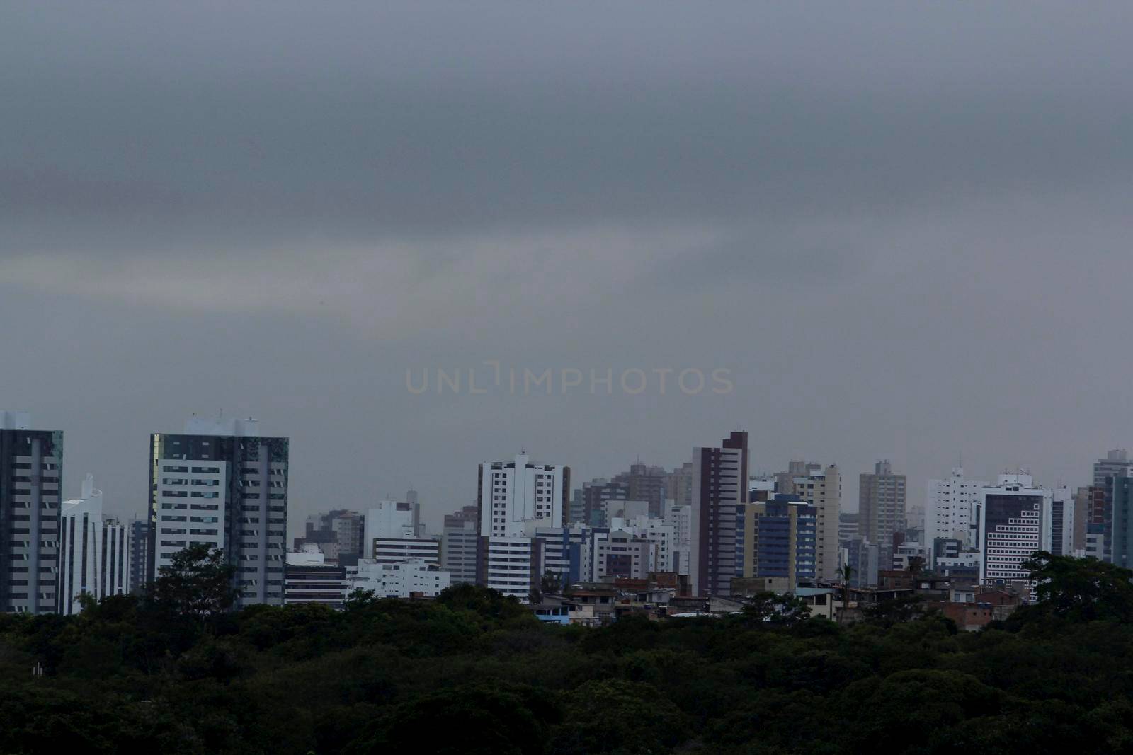 salvador, bahia / brazil - november 12, 2013: formation of clouds is seen in the sky of the city Salvador.

