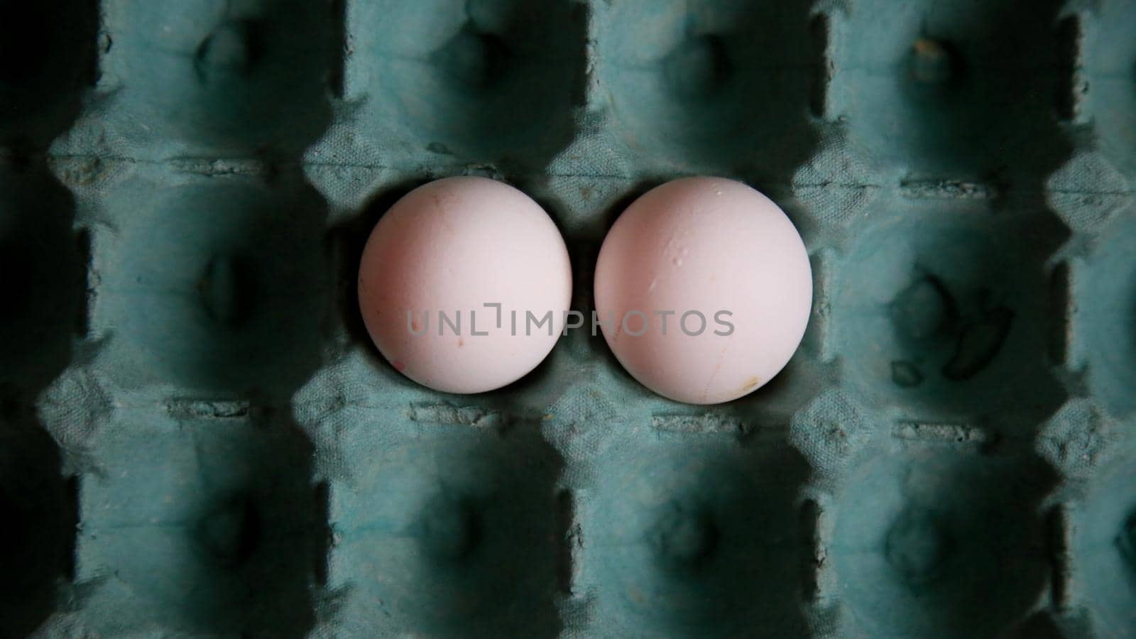 salvador, bahia / brazil - april 24, 2020: chicken eggs are seen stored in a kitchen in the city of Salvador.
