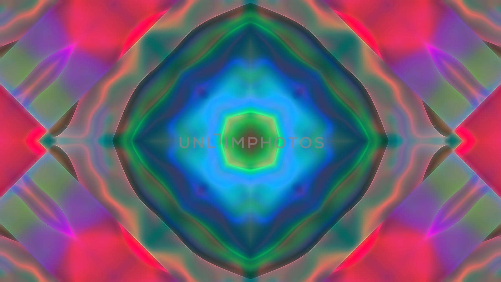 Abstract neon multicolored mandala background