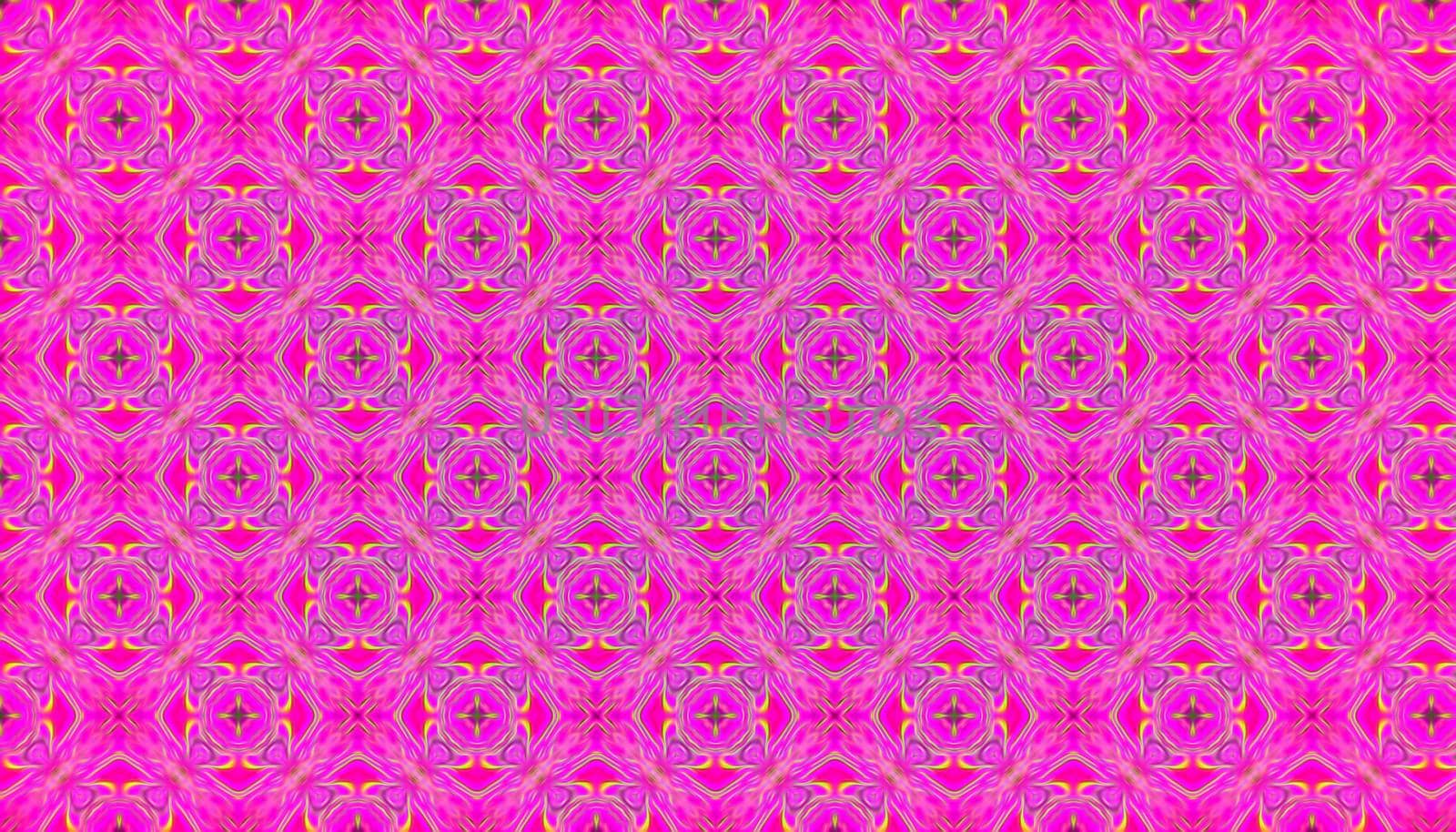 Abstract neon background with symmetrical pattern.