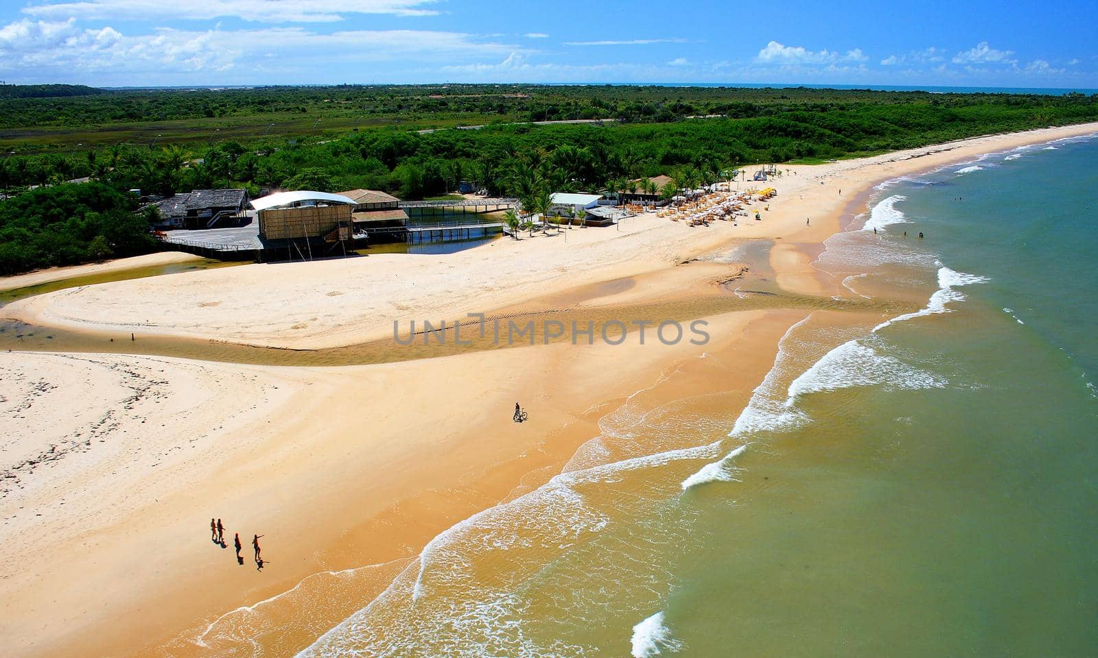 porto seguro, bahia / brazil - june 9, 2007: beach area view on the north coast of the city of Porto Seguro, in the south of Bahia.


