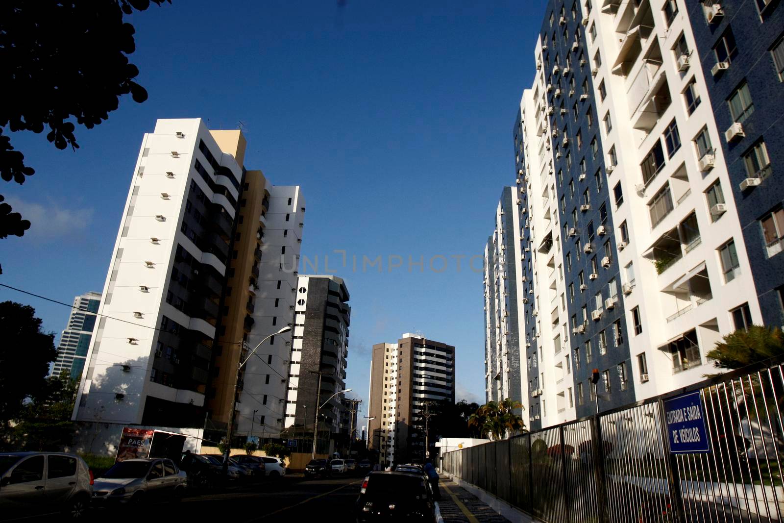 salvador, bahia / brazil - september 29, 2016: view of residential and commercial buildings in the Caminho das Arvores neighborhood in the city of Salvador.