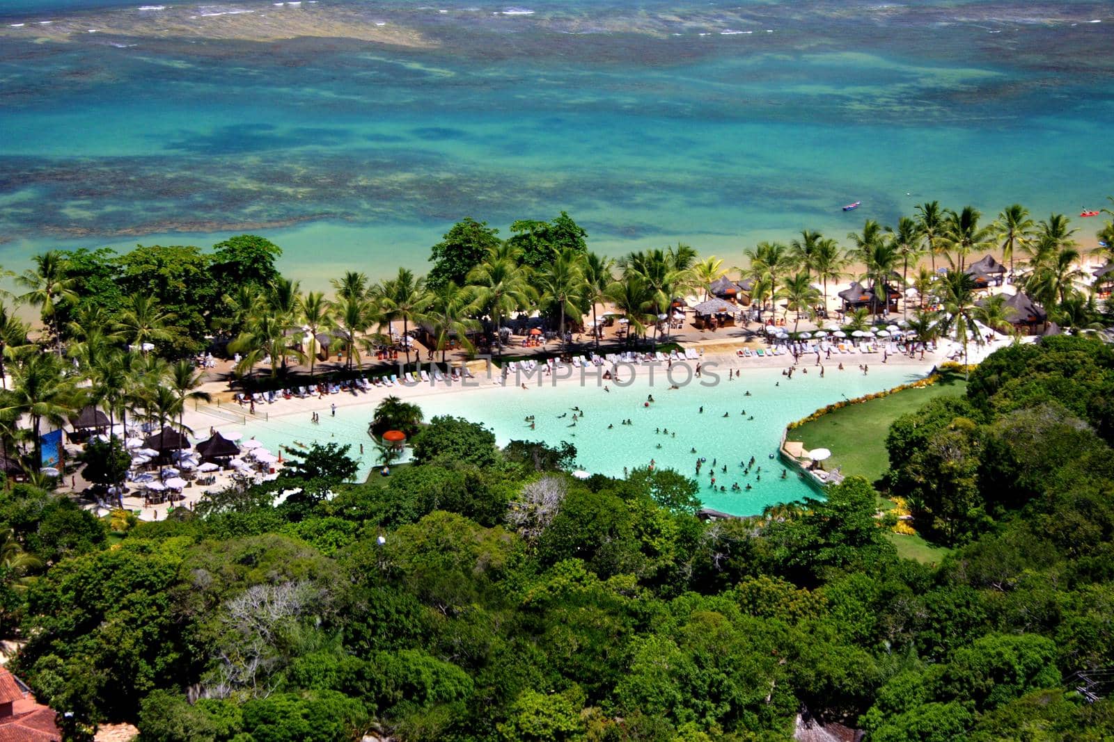 porto seguro, bahia / brazil - june 9, 2007: aquatic park in the city of Porto Seguro, in the south of Bahia.