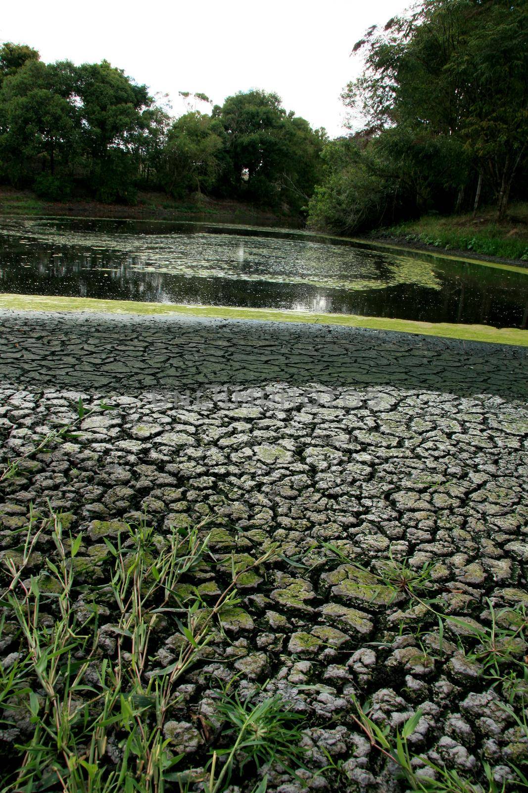 eunapolis, bahia / brazil - october 21, 2008: industrial waste water pond is seen in the city of Eunapolis, in southern Bahia.


