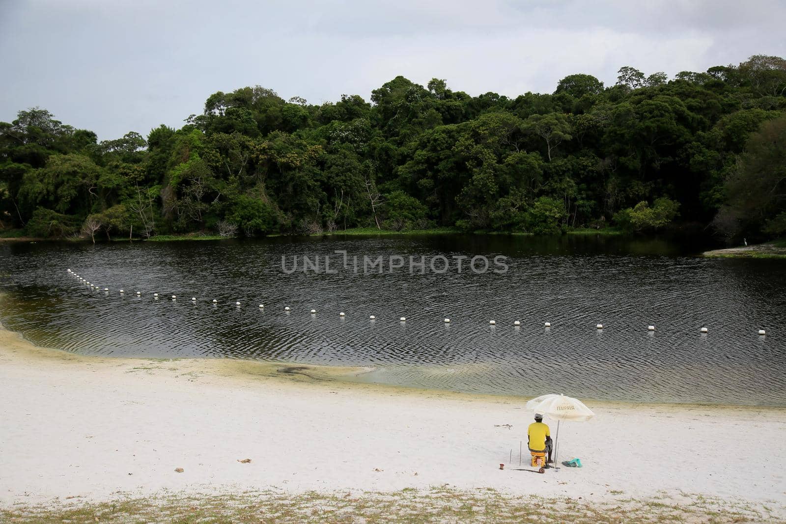 salvador, bahia, brazil - january 21, 2021: view of the waters of Lagoa do Abaete in the Itapua neighborhood in the city of Salvador.