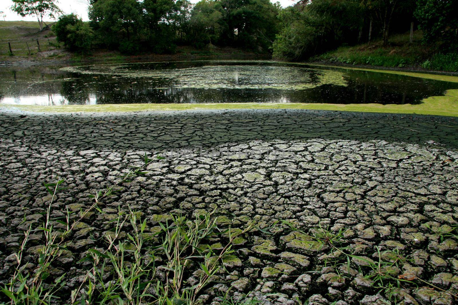 eunapolis, bahia / brazil - october 21, 2008: industrial waste water pond is seen in the city of Eunapolis, in southern Bahia.


