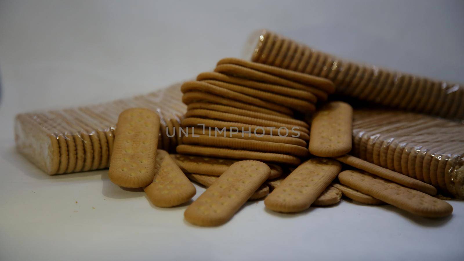 salvador, bahia brazil - may 26, 2020: cornstarch cookies are seen outside the package.