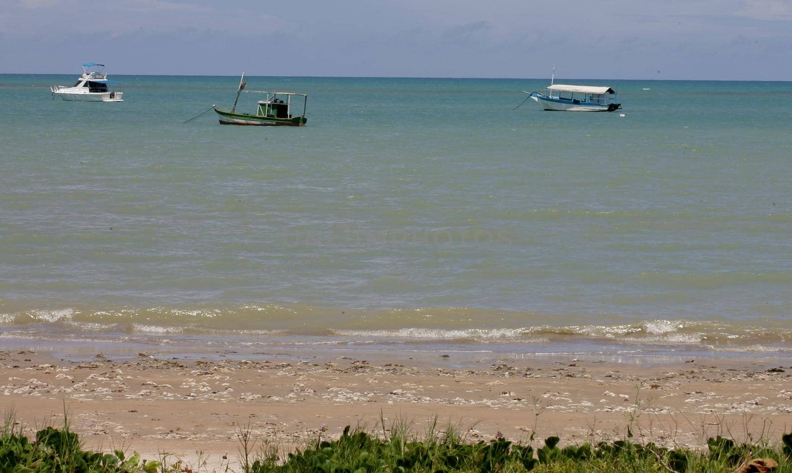 prado, bahia / brazil - october 21, 2012: View of Comuruxatiba beach in the municipality of Prado.

  