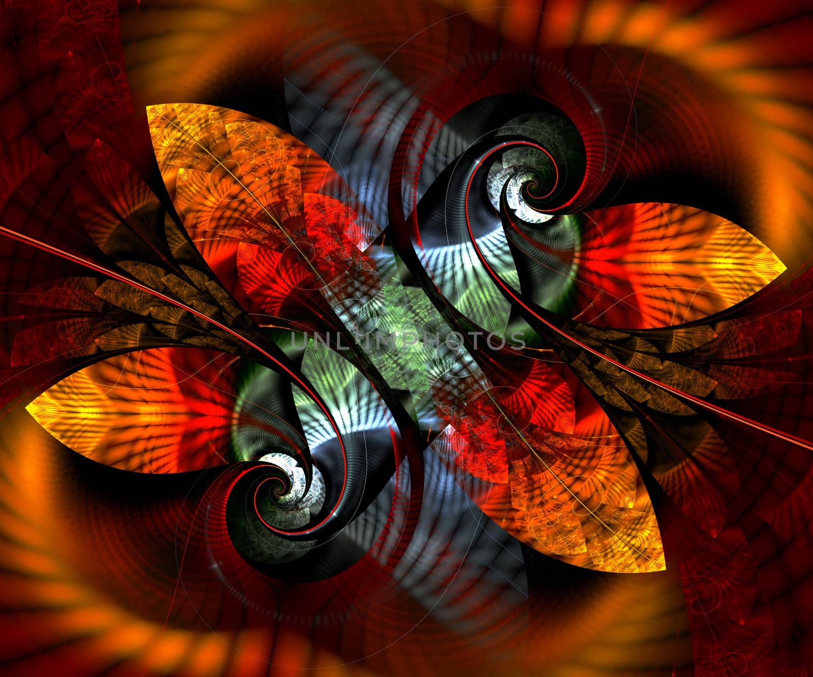 Computer generated colorful fractal artwork by stocklady