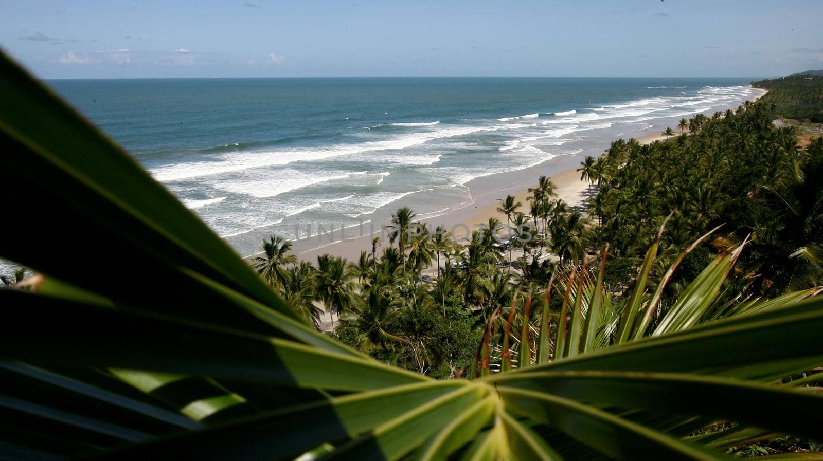 itacare, bahia / brazil - january 12, 2012: View of the Havaizinho Beach in Itacare. The place is between the sea and the Atlantic Forest, in southern Bahia.