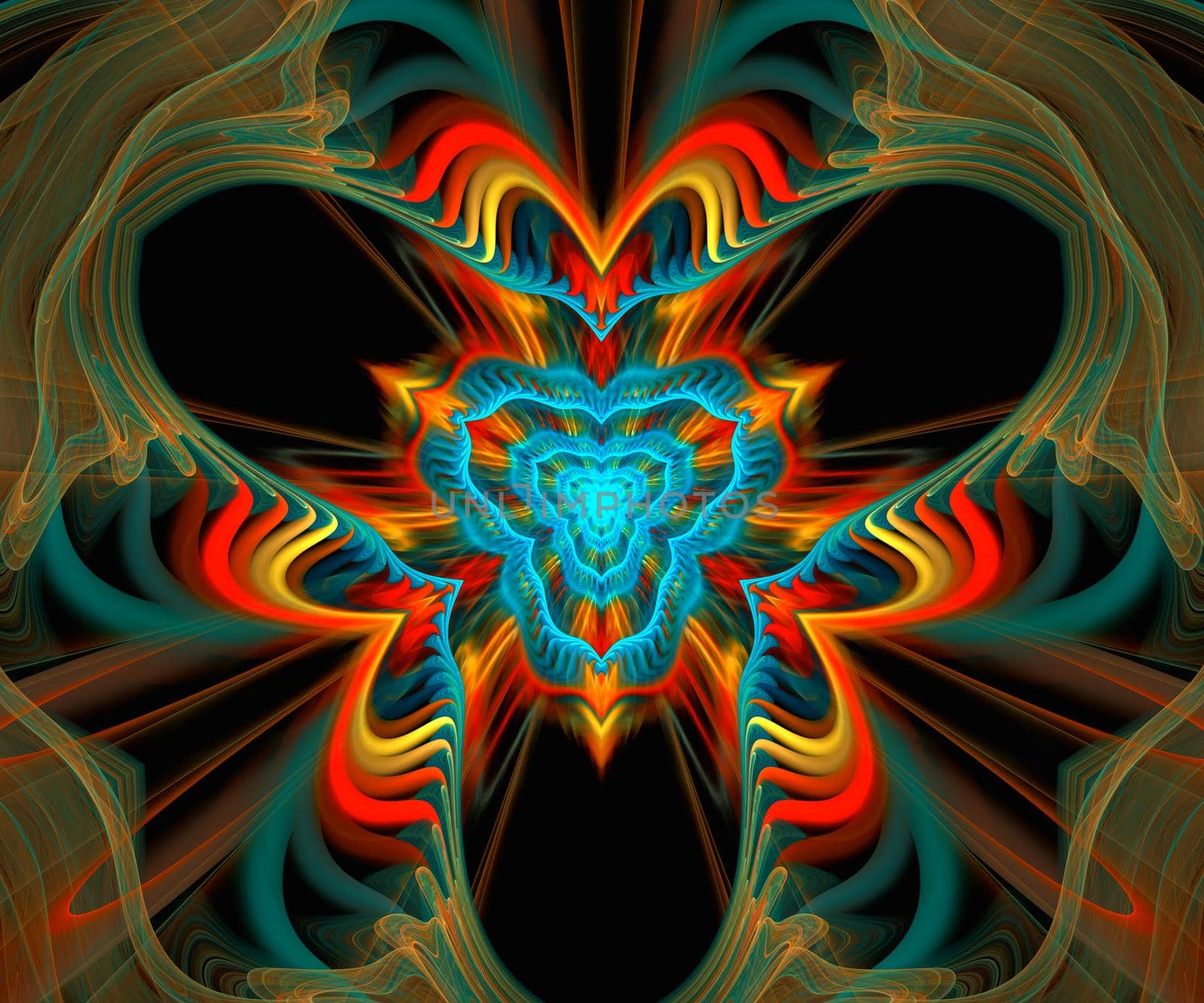 Computer generated colorful fractal artwork by stocklady