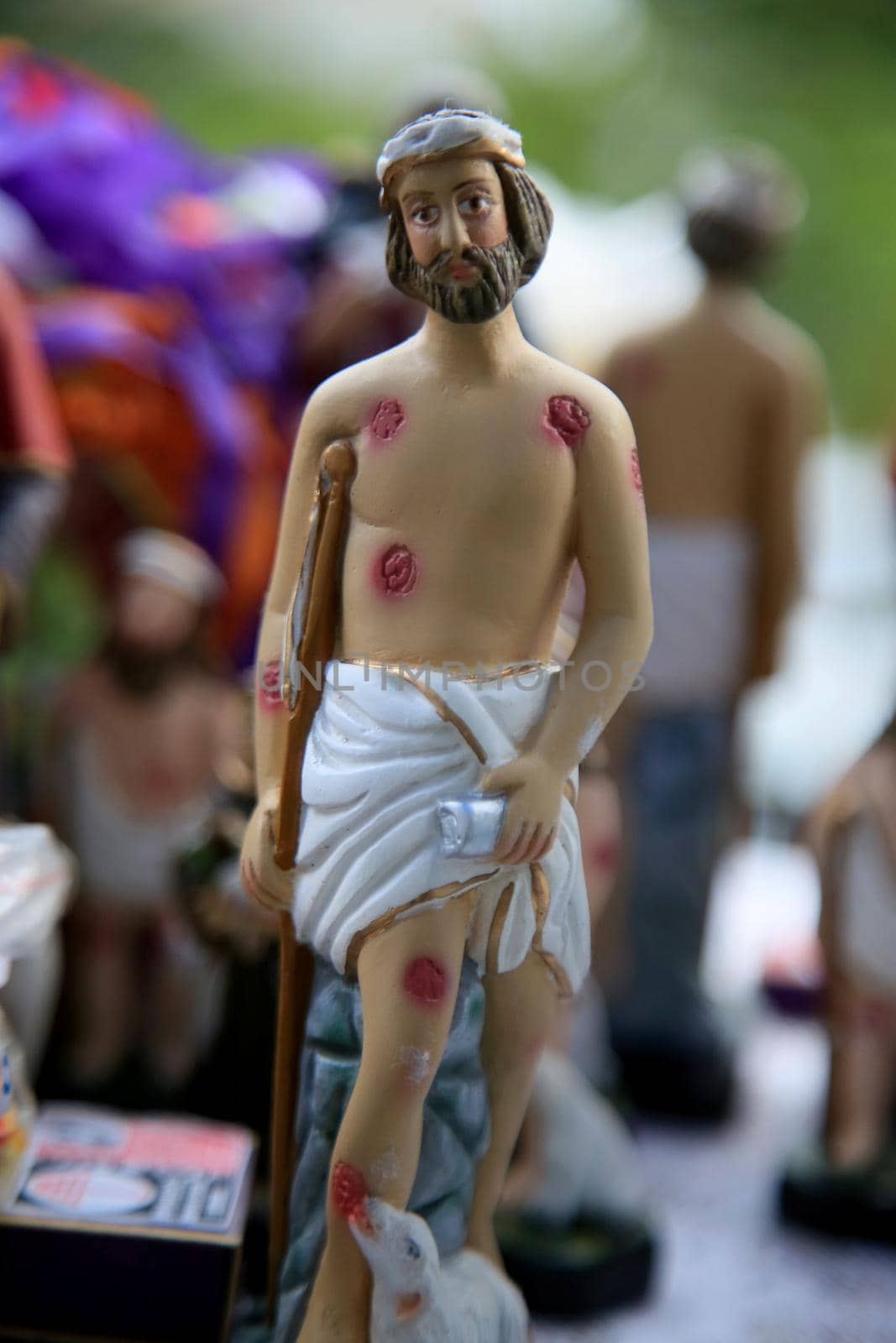 salvador, bahia, brazil - january 31, 2021: image of the saint catholic saint lazaro is seen in the city of Salvador.