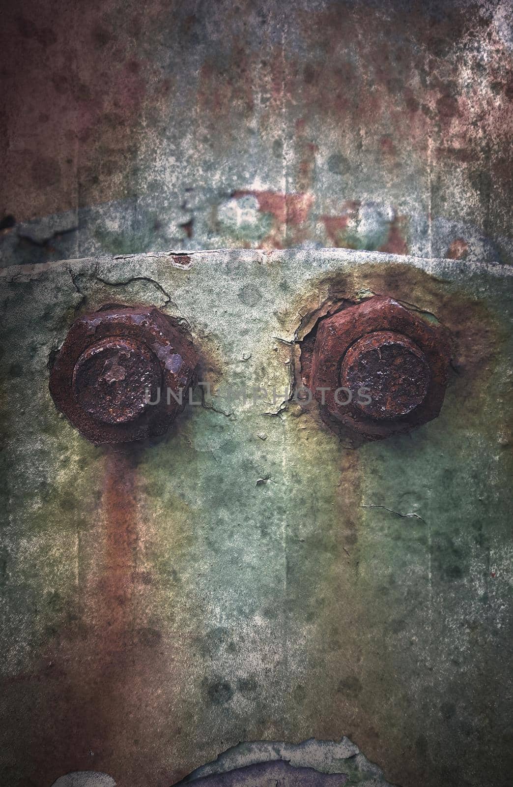 Detailed close up surface of rusty metal and steel with lots of corrosion in high resolution.