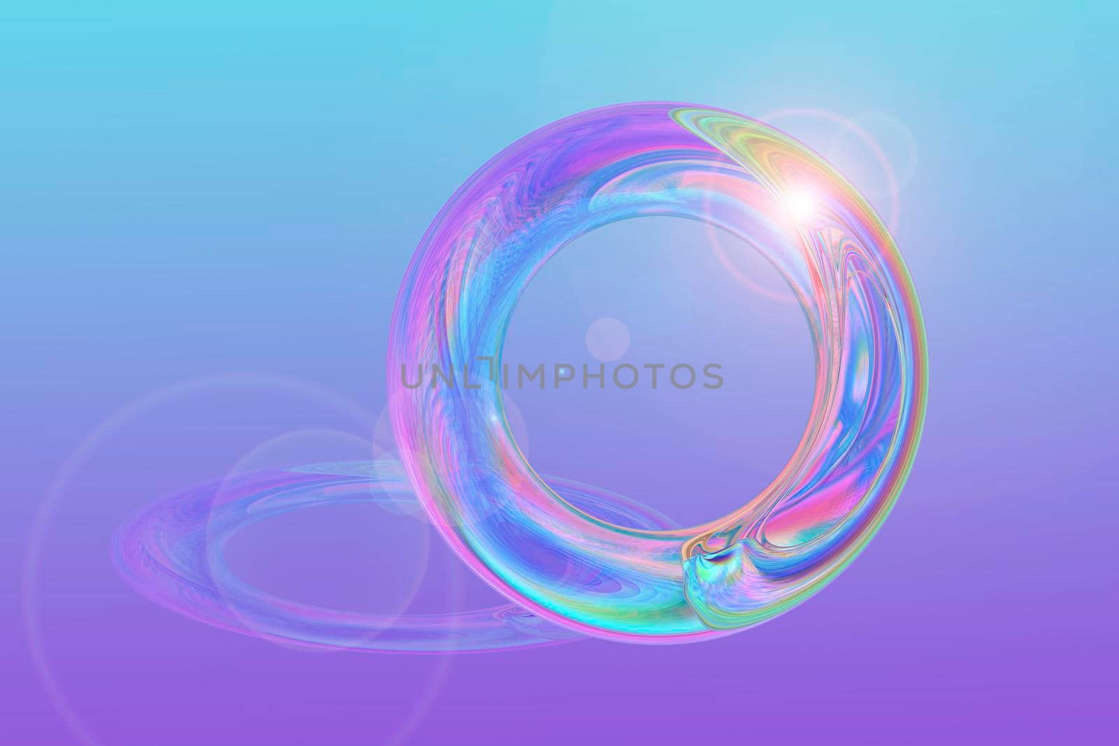 rainbow ring on a gradient background. design, art