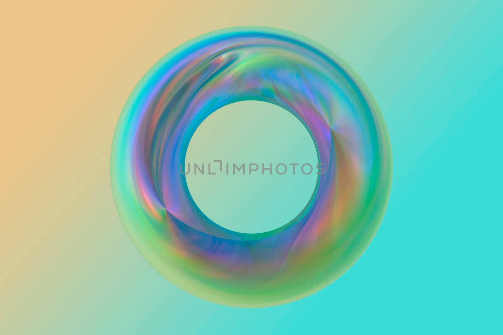 rainbow ring on a gradient background. design, art