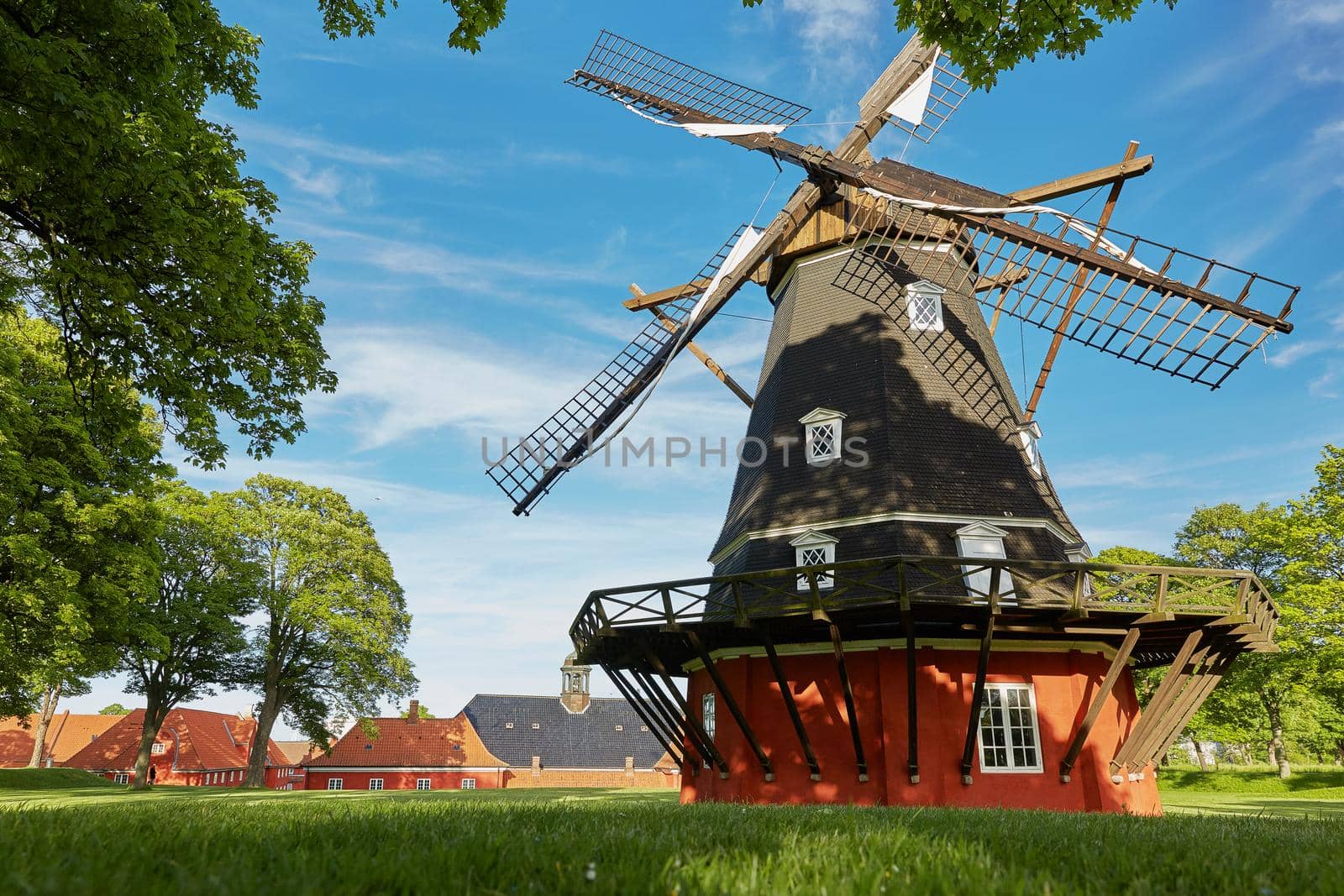 Windmill in the historical Fortress Kastellet in Copenhagen by wondry