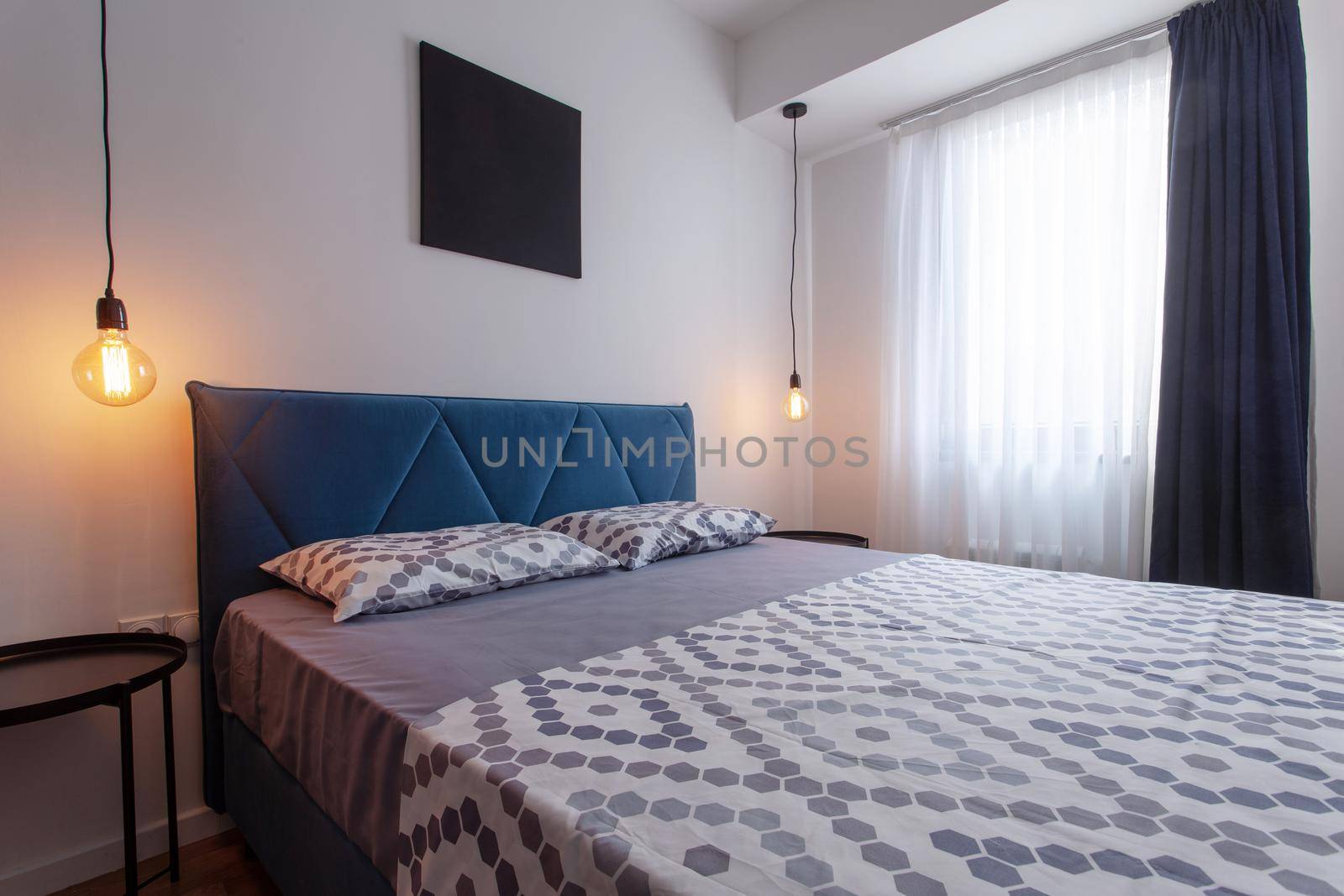 bedroom in a modern apartment