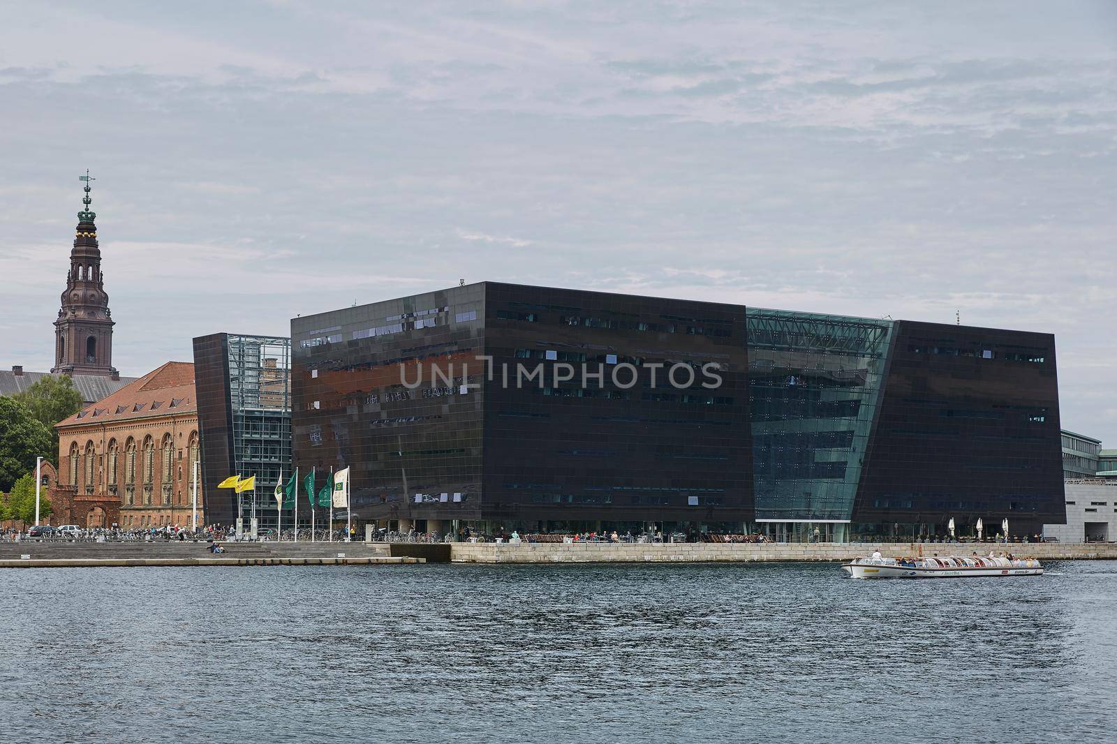 COPENHAGEN, DENMARK - JUNE 28, 2017: The Black Diamond. The Copenhagen Royal Library is the national library of Denmark in Copenhagen.
