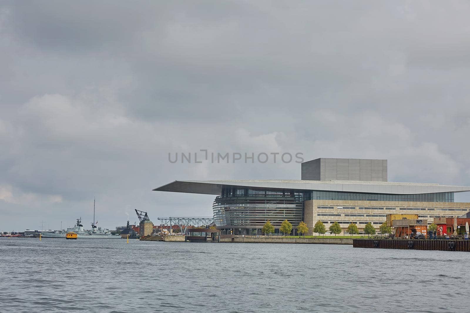 The National Opera House "Operaen" located on the island of Holmen in central Copenhagen. One of the most expensive opera houses ever built by wondry