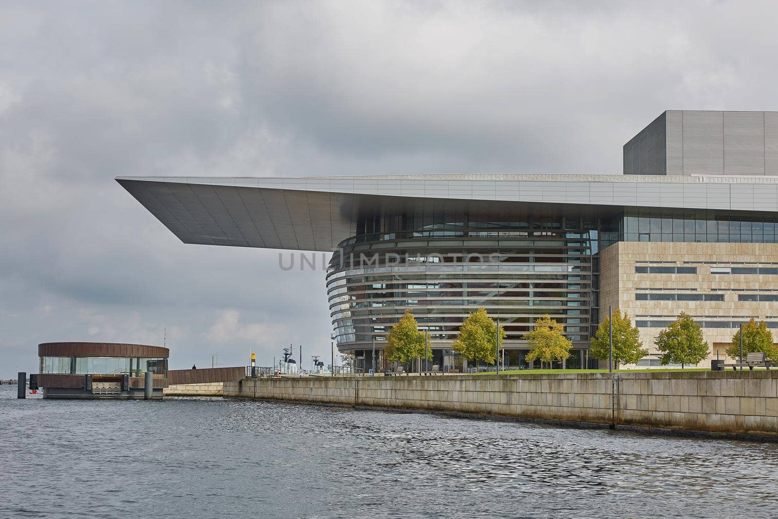 COPENHAGEN, DENMARK - MAY 25, 2017: The National Opera House "Operaen" located on the island of Holmen in central Copenhagen. One of the most expensive opera houses ever built.