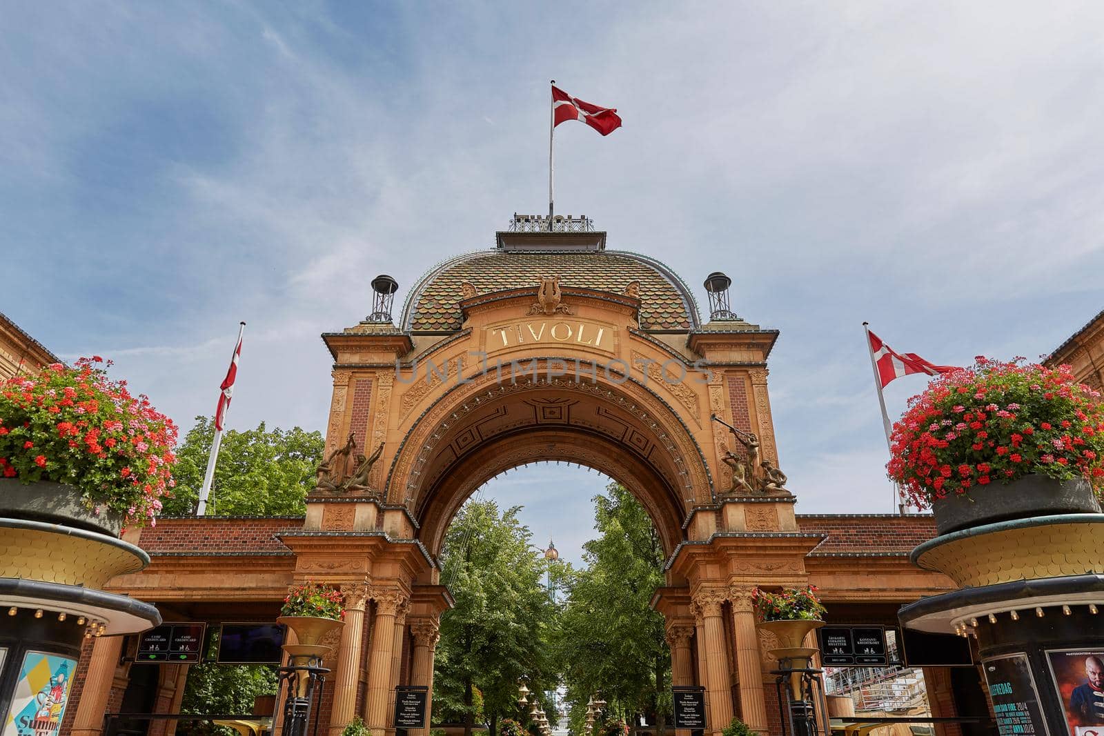 The main entrance gate into Tivoli amusement park in Copenhagen, Denmark by wondry